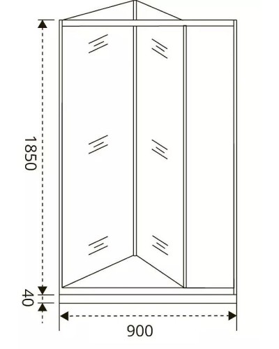 Душевая дверь Good Door Infinity SD-90-G-CH 90 профиль Хром стекло Грейп