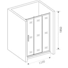Душевая дверь Good Door Orion WTW-110-G-CH 110 профиль Хром стекло Grape