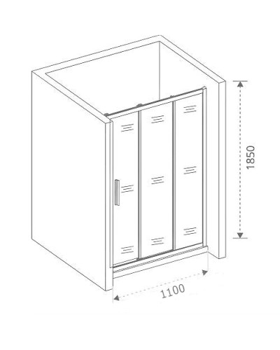 Душевая дверь Good Door Orion WTW-110-G-CH 110 профиль Хром стекло Grape