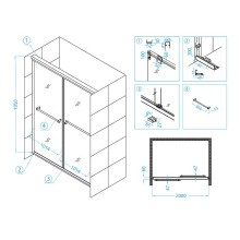 Душевая дверь RGW Tornado TO-10 200 01071020-21 профиль Хром стекло матовое-сатинат