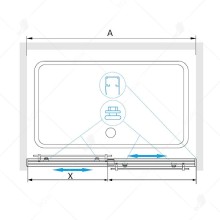 Душевая дверь RGW Tornado TO-10 200 01071020-21 профиль Хром стекло матовое-сатинат