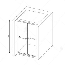 Душевая дверь RGW Tornado TO-10 200 01071020-21 профиль Хром стекло матовое-сатинат