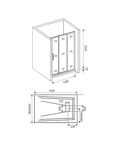 Душевая дверь Good Door Orion WTW-120-G-CH 120 профиль Хром стекло Grape