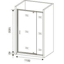 Душевая дверь Good Door Orion WTW-PD-110-G-CH 110 профиль Хром стекло Grape