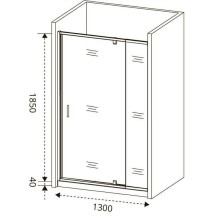 Душевая дверь Good Door Orion WTW-PD-130-G-CH 130 профиль Хром стекло Grape
