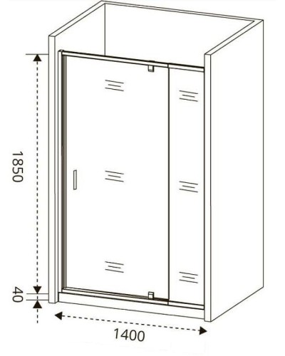 Душевая дверь Good Door Orion WTW-PD-140-G-CH 140 профиль Хром стекло Grape