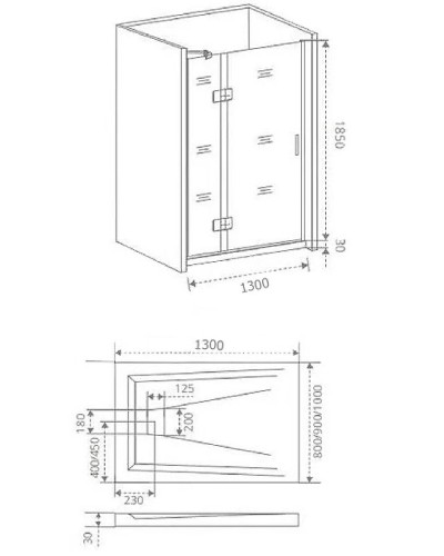 Душевая дверь Good Door Saturn WTW-130-C-CH-R 130 профиль Хром стекло прозрачное