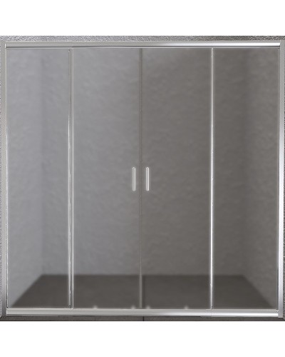 Душевая дверь BelBagno Unique 200 UNIQUE-BF-2-170/200-P-Cr профиль Хром стекло рифленое