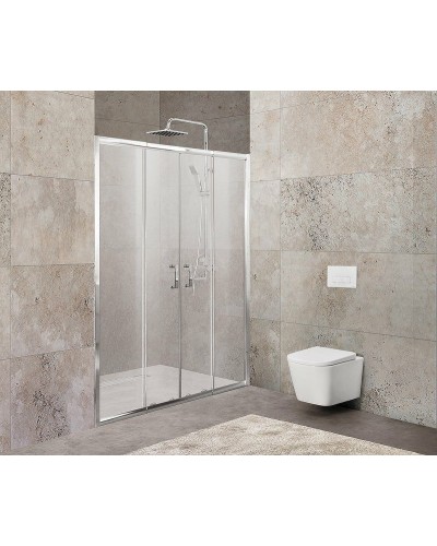 Душевая дверь BelBagno Unique 200 UNIQUE-BF-2-170/200-P-Cr профиль Хром стекло рифленое