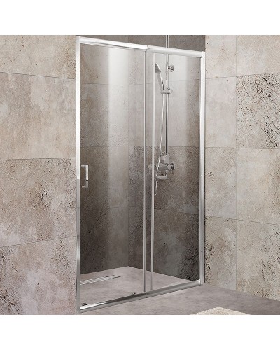 Душевая дверь BelBagno Unique 135 UNIQUE-BF-1-120/135-C-Cr профиль Хром стекло прозрачное