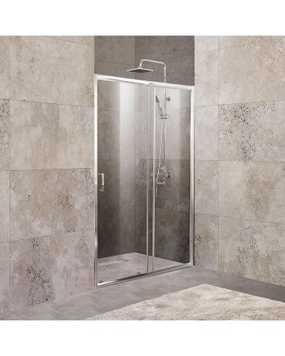 Душевая дверь BelBagno Unique 135 UNIQUE-BF-1-120/135-C-Cr профиль Хром стекло прозрачное