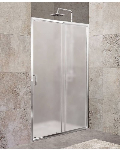 Душевая дверь BelBagno Unique 125 UNIQUE-BF-1-110/125-P-Cr профиль Хром стекло рифленое