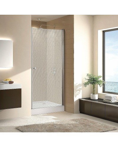 Душевая дверь Cezares Eco 90 ECO-O-B-1-90-P-Cr профиль Хром стекло рифленое