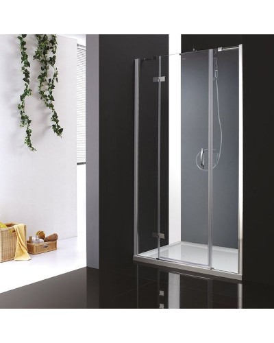 Душевая дверь Cezares Bergamo 120 L BERGAMO-W-B-13-30+60/30-C-Cr-L профиль Хром стекло прозрачное