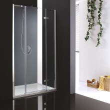 Душевая дверь Cezares Bergamo 150 R BERGAMO-W-B-13-30+60/60-C-Cr-R профиль Хром стекло прозрачное