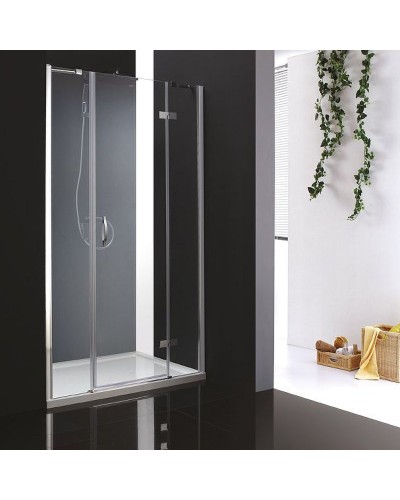Душевая дверь Cezares Bergamo 150 R BERGAMO-W-B-13-60+60/30-C-Cr-R профиль Хром стекло прозрачное