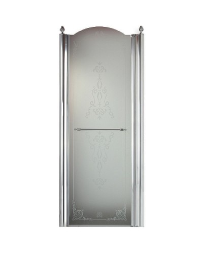 Душевая дверь Migliore Diadema 90 R 20407 профиль Хром стекло матовое с декором