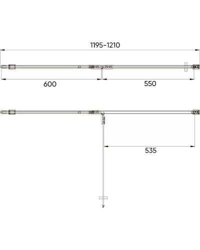 Душевая дверь Veconi Vianno VN-73 120 VN73-120-01-C4 профиль Хром стекло прозрачное