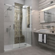 Душевая дверь Veconi Vianno VN-74 130 VN74-130-01-C4 профиль Хром стекло прозрачное