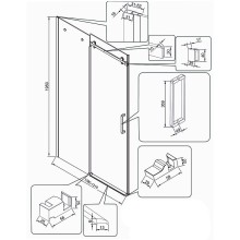 Душевая дверь Veconi Vianno VN-74 130 VN74-130-01-C4 профиль Хром стекло прозрачное
