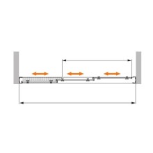Душевая дверь 170 см Cezares FAMILY-B-BF-3-170-P-Cr текстурное стекло