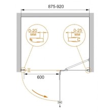 Душевая дверь 90 см Cezares CRYSTAL-S-B-12-90-C-Cr-R прозрачное