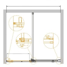 Душевая дверь 130 см Cezares STREAM-BF-1-130-C-Cr прозрачное