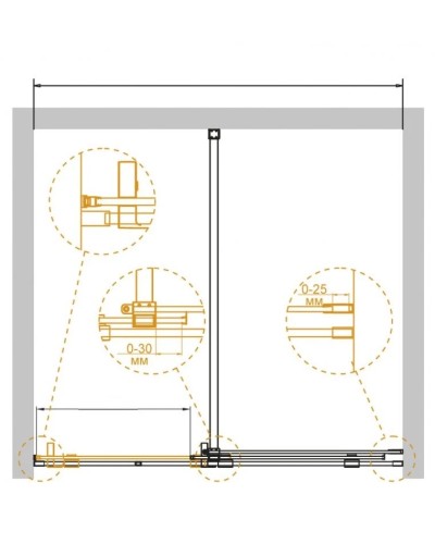 Душевая дверь 130 см Cezares STREAM-BF-1-130-C-Cr прозрачное