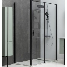 Душевая дверь Allen Brau Priority 100 3.31006.BBA профиль Черный брашированный стекло прозрачное