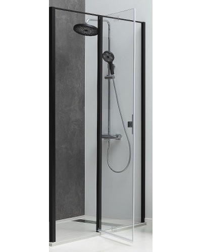 Душевая дверь Allen Brau Priority 100 3.31006.BBA профиль Черный брашированный стекло прозрачное