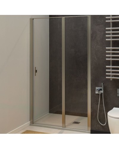 Душевая дверь Allen Brau Priority 120 3.31008.BA профиль Серебро брашированное стекло прозрачное