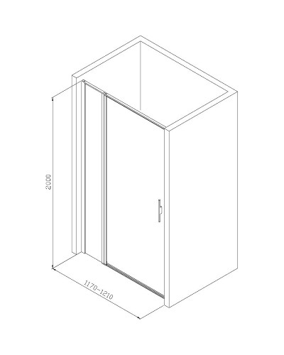 Душевая дверь Allen Brau Priority 120 3.31008.BA профиль Серебро брашированное стекло прозрачное