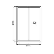Душевая дверь Cerutti SPA Bella 100 D101B профиль Черный стекло прозрачное