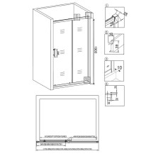 Душевая дверь Veconi Vianno VN-63 160 VN63-160-01-19C3 профиль Хром стекло прозрачное