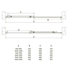 Душевая дверь Veconi Vianno VN-72 130 VN72-130-01-C4 профиль Хром стекло прозрачное