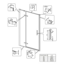 Душевая дверь Veconi Vianno VN-73B 90 VN73B-90-01-C4 профиль Черный матовый стекло прозрачное