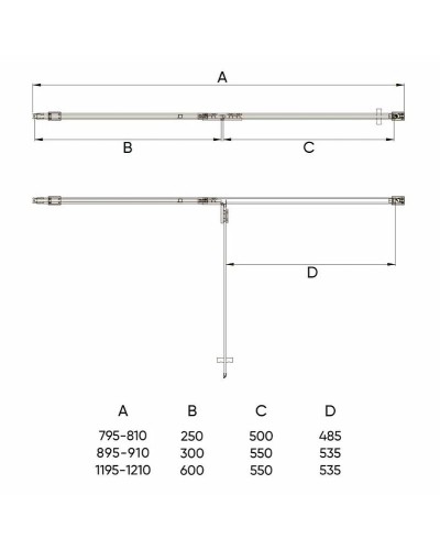 Душевая дверь Veconi Vianno VN-73B 100 VN73B-100-01-C4 профиль Черный матовый стекло прозрачное