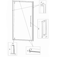 Душевая дверь Veconi Vianno VN-33B 70 VN33B-70-01-C7 профиль Черный матовый стекло прозрачное