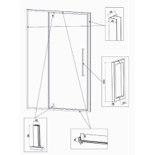 Душевая дверь Veconi Vianno VN-34 100 VN34-100-01-C7 профиль Хром стекло прозрачное