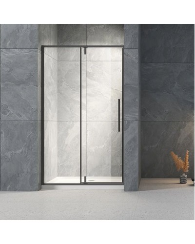 Душевая дверь Veconi Vianno VN-34B 110 VN34B-110-01-C7 профиль Черный матовый стекло прозрачное