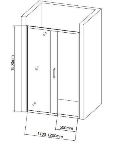 Душевая дверь Aquanet SD-1000A 100 273604 профиль Хром стекло прозрачное
