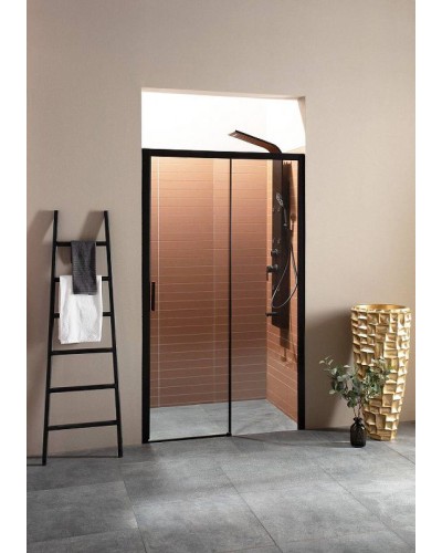 Душевая дверь Aquanet Pleasure AE60-N-160H200U-BT 160 273600 профиль Черный матовый стекло прозрачное