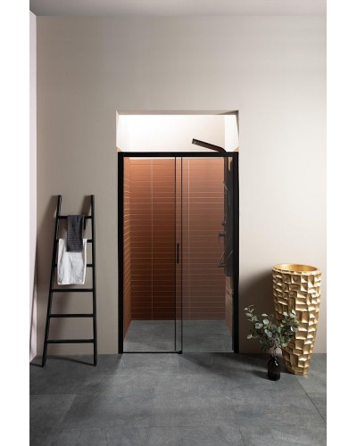 Душевая дверь Aquanet Pleasure AE60-N-160H200U-BT 160 273600 профиль Черный матовый стекло прозрачное