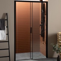 Душевая дверь Aquanet Pleasure AE60-N-150H200U-BT 150 273599 профиль Черный матовый стекло прозрачное