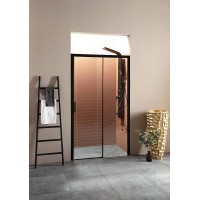 Душевая дверь Aquanet Pleasure AE60-N-150H200U-BT 150 273599 профиль Черный матовый стекло прозрачное