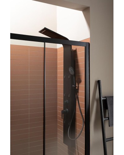 Душевая дверь Aquanet Pleasure AE60-N-150H200U-BT 150 273599 профиль Черный матовый стекло прозрачное