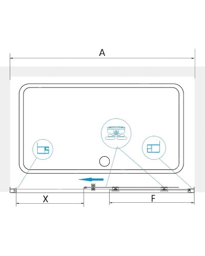 Душевая дверь RGW Classic CL-14 160 32091416-11 профиль Хром стекло прозрачное
