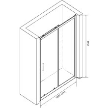 Душевая дверь RGW Classic CL-14 130 32091413-11 профиль Хром стекло прозрачное