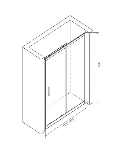Душевая дверь RGW Classic CL-14 130 32091413-11 профиль Хром стекло прозрачное