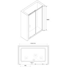 Душевая дверь RGW Classic CL-14 120 32091412-11 профиль Хром стекло прозрачное